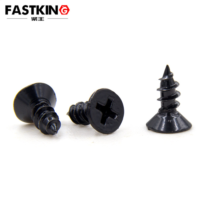 Electrophoretic Black Phillips Flat Head Self-tapping Screw